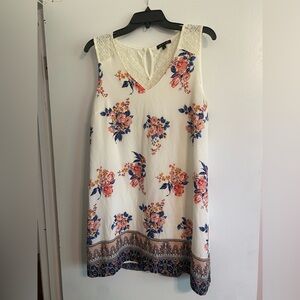 As U Wish Floral Crochet Sheath Dress- Size L (Juniors)